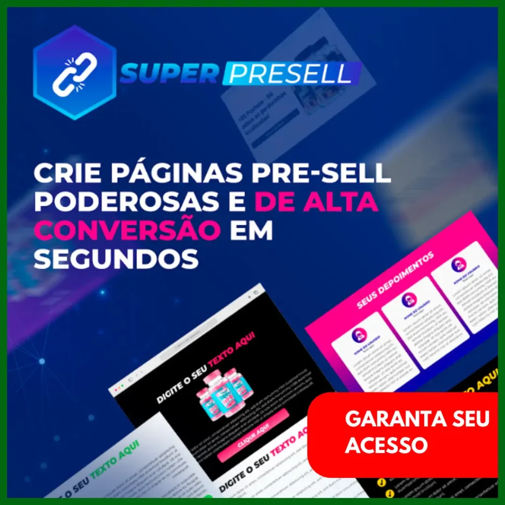 Criativo Super Presell