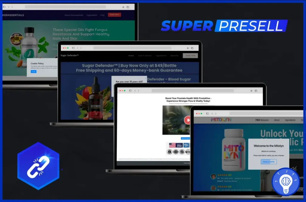 Todas as presells que a ferramenta super pressel cria