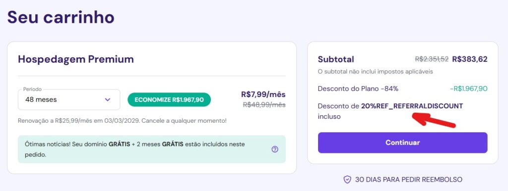 Cupom Hostinger Ja Aplicado