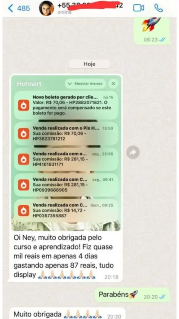 Resultados de Alunos do Método Display 10K2