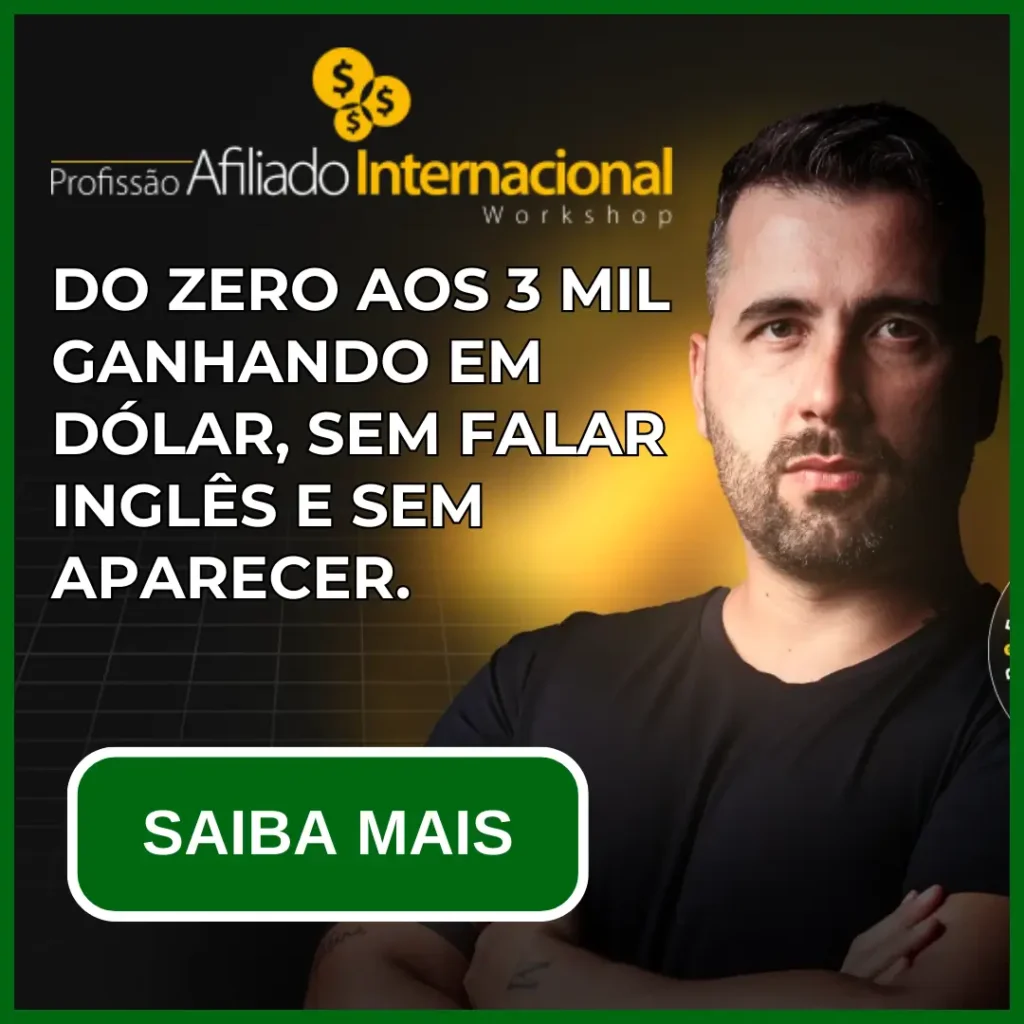 Criativo Workshop Profissão Afiliado Internacional